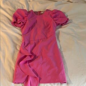 Pink Puff Sleeve Dress